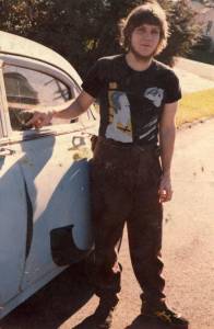 The StiKman in front of his 1953 chevy