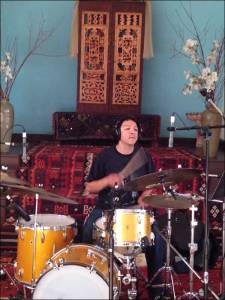 David Flores (known to MoeTar fans) drumming at Polymorph.